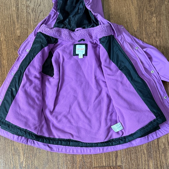 Cat & Jack Purple Hooded Raincoat with Removable Vest - Picture 3 of 5